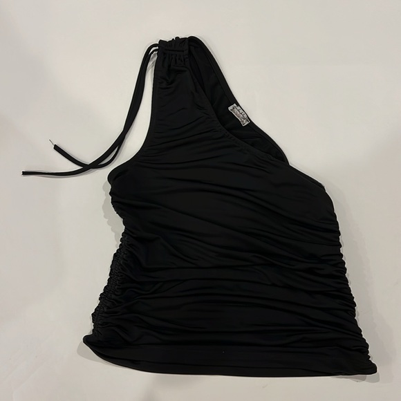 Free People black Intimately One Shoulder Top size small - Picture 2 of 3